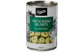 Epicure Artichoke Hearts In Salted Water  Tin  390 grams